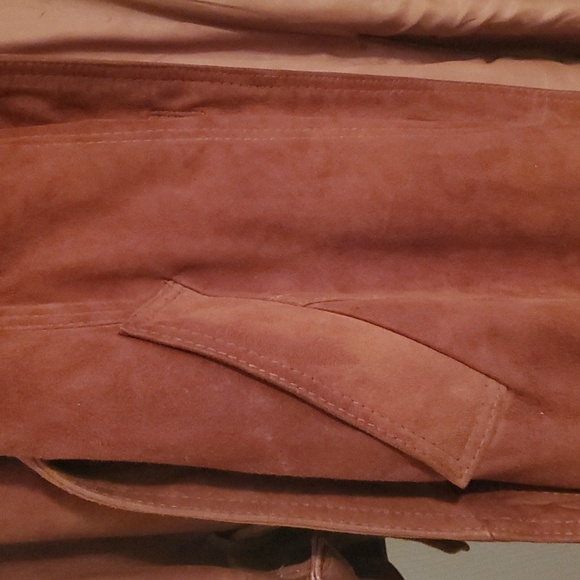 TFC Women's Belted Suede Trench Coat - Picture 3 of 16